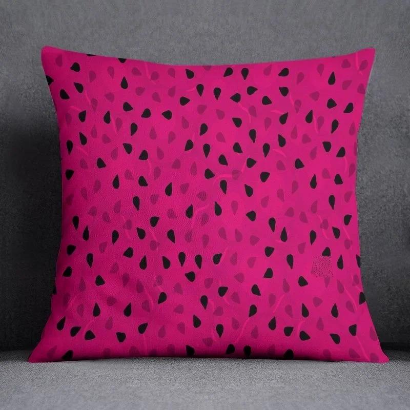 Fruit Strawberry Watermelon Print Decorative Pillowcase Car Sofa Square Cushion Pillowcase