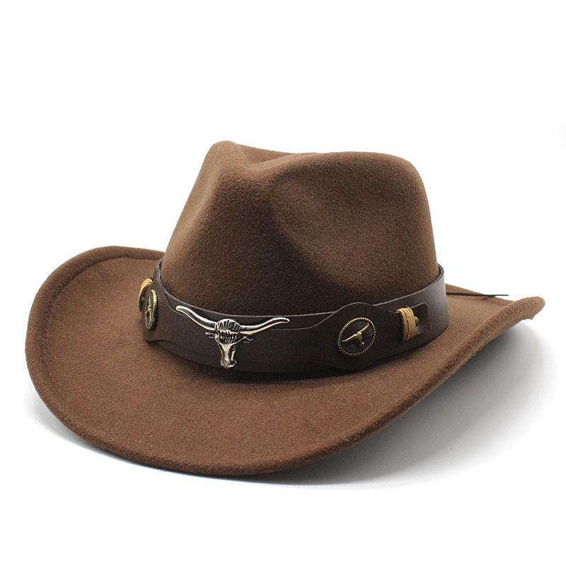 Western Cowboy Hat For Men And Women Made Of Wool Felt With Sun Protection And Breathability