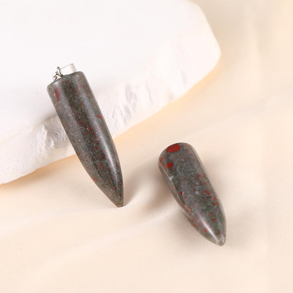 Crystal Agate Bullet Necklace Pendant & Keychain Accessory