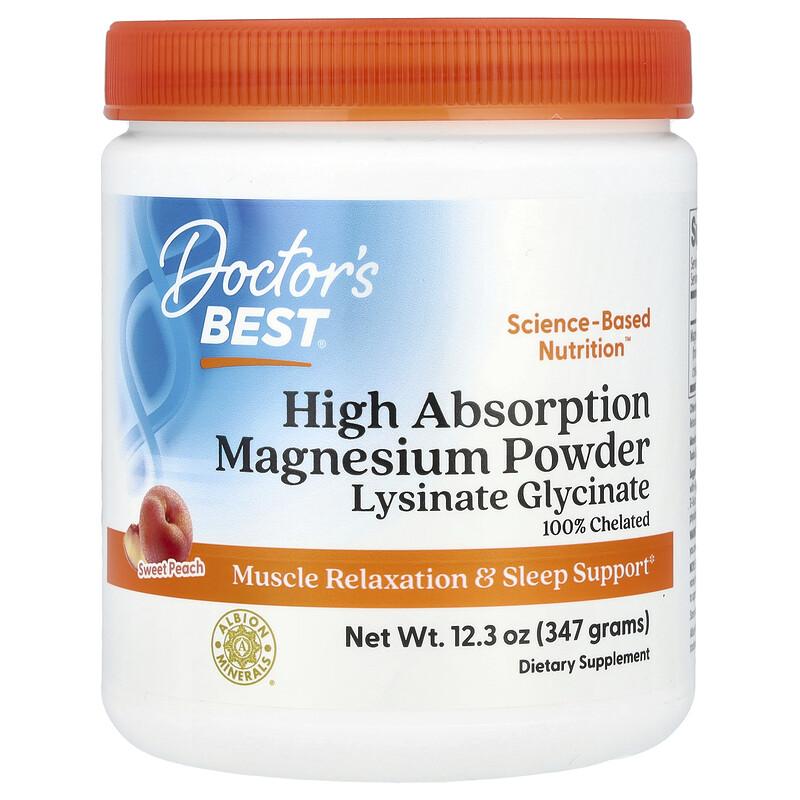 High Absorption Magnesium Powder, Sweet Peach, 12.3 Oz (347 G)