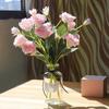 27,5" Sztuczny Kwiat Lisianthus Sztuczna Jedwabna Gałązka Kwiatowa z Długą Łodygą Sztuczny Układ Kwiatowy z 3 Kwitnącymi Głowami i 1 Pąkiem do Samodzielnego Wykonania Wesela Imprezy