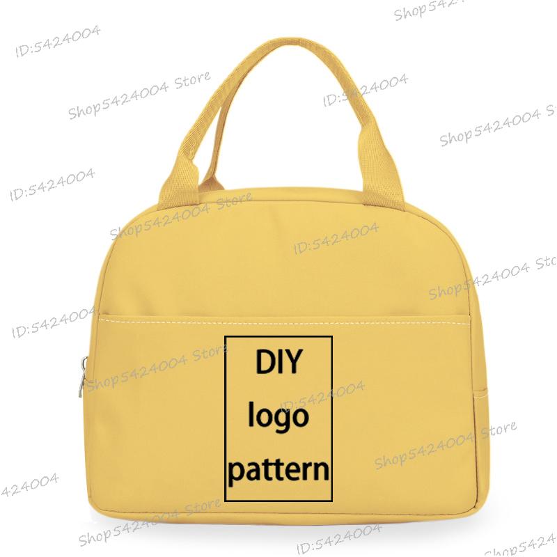 New Customized Images Bento Bag Kids  Y2K Insulated Lunch Box Bag Office Worker DIY Logo Pattern Lunch Bags