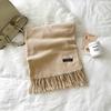 Solid color scarf women's winter new imitation cashmere scarf multi-color warm scarf long shawl