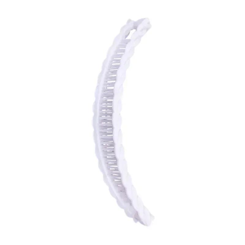 Nuova Pinza per Capelli a Forma di Banana Vintage Monocolore per Donne Ragazze Pettine a Onda Fermaglio Strumento per Acconciature Accessori per Capelli Moda Pratici
