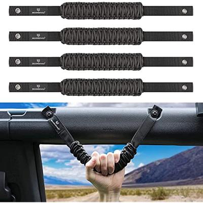 Seven 4 Pack Roll Bar Grab Handles Compatible With Ford Bronco 2021 2022 2023 2/4 Door Paracord Grip Handle Bronco Interior Accessories (Not Fit Bron