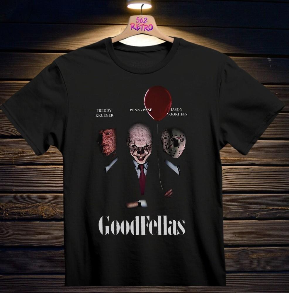 Goodfellas Freddy Krueger Pennywise amp Jason Voorhees Horror TShirt Black S3XL Unisex T-Shirt XL