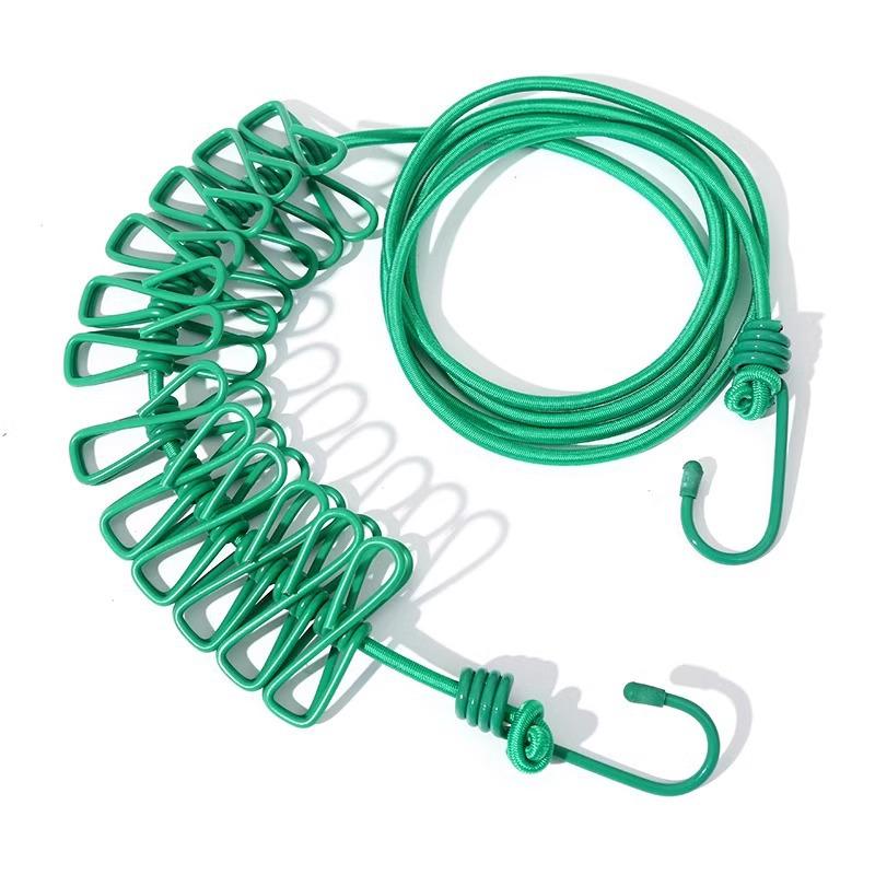 Portable Windproof Travel Clothesline for Indoor and Outdoor Use