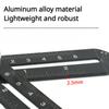 Allsome Multi Angle Measuring Ruler Aluminum Alloy Six Folding Ruler Hole Locator Adjustable Floor Tile Glass Woodworking Puncher Ruler