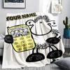 1PC Custom Name sheepworld Patterned Flannel Blanket Suitable For All Seasons for Home Decor Warmth and Comfort Gifts Holiday Present