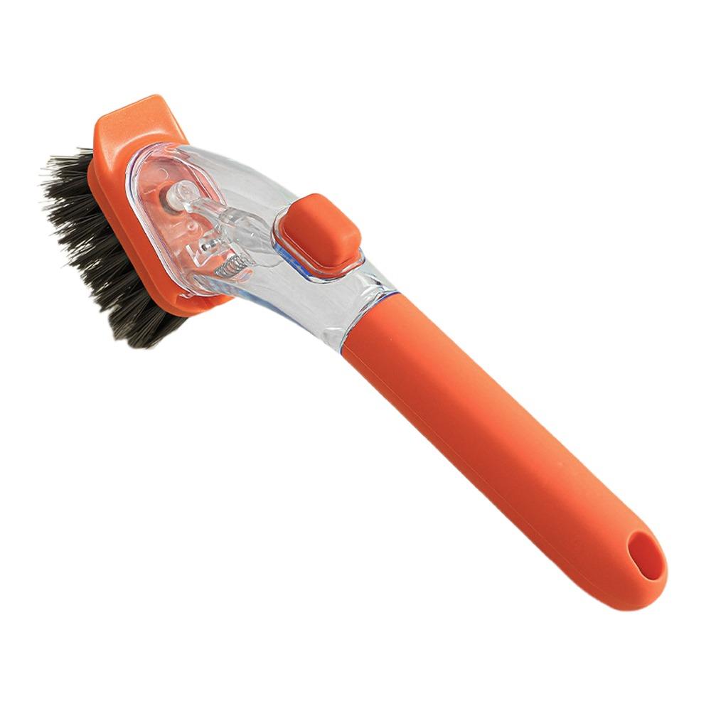 Household Kitchen Multifunctional Press Cleaner One Brush Does Not Hurt The Pot and Dirty Hands Kitchen Brush Pot Artifact
