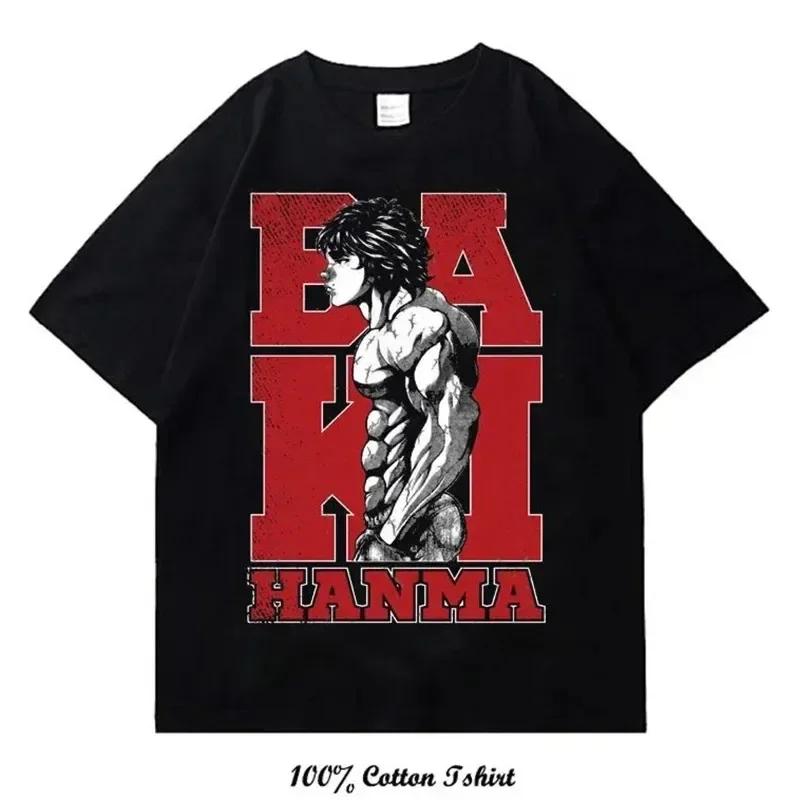 Anime Printed T-Shirt Harajuku Streetwear Summer Oversized Men Cotton Short Sleeve Tees Hip Hop Crew Neck Women Top Y2k Clothing