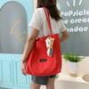 Candy Color Korean Version Canvas Bag Women's Casual Versatile Simple Largecapacity Tote Bag Single Shoulder Ins Style Student Bag