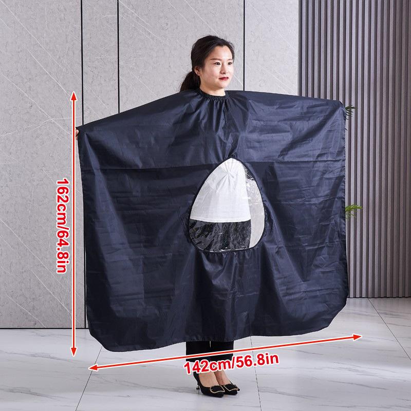 Salon Hairdressing Cape Barber With Transparent Viewing Window Haircut Cloak Apron Shave Apron Barber Shop Hairdressing Tool