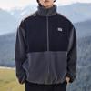 Anta Life Series Hooded Color Block Windproof Thick Long Sleeve Fleece Jacket Unisex Jacket Castle-Gray 972348707-3