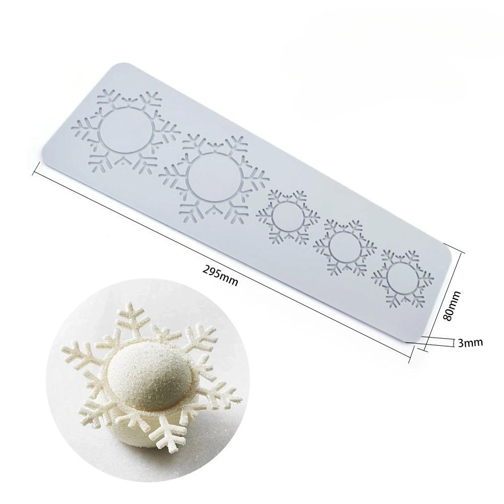 Christmas Snowflake Daisy Chocolate Silicone Mold Christmas Tree Feather Cherry Blossom Baking Mould Petal Western Cake Decor
