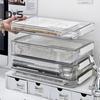 File Storage Box Plastic Snap-On Design Stackable Transparent Document Storage Box Large Capacity File Organizer