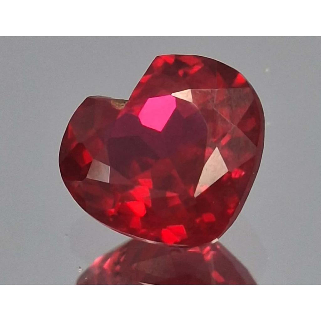 Beautiful Natural Ruby Red Mozambique 10-12 Ct Heart Cut Certified Gemstone