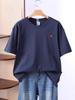 2026 Spring/Summer Unisex Pure Cotton Short Sleeve with Year of the Horse Embroidered Chest Badge