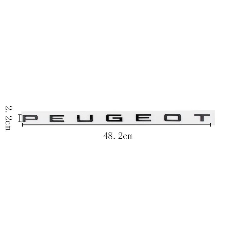 Tgujh8 ABS Letra Coche Trasero Maletero Emblema Pegatina Etiqueta para Peugeot 508 408X 3008 308 2008 408 4008 GT 5008 307 206 207 301 Decoración