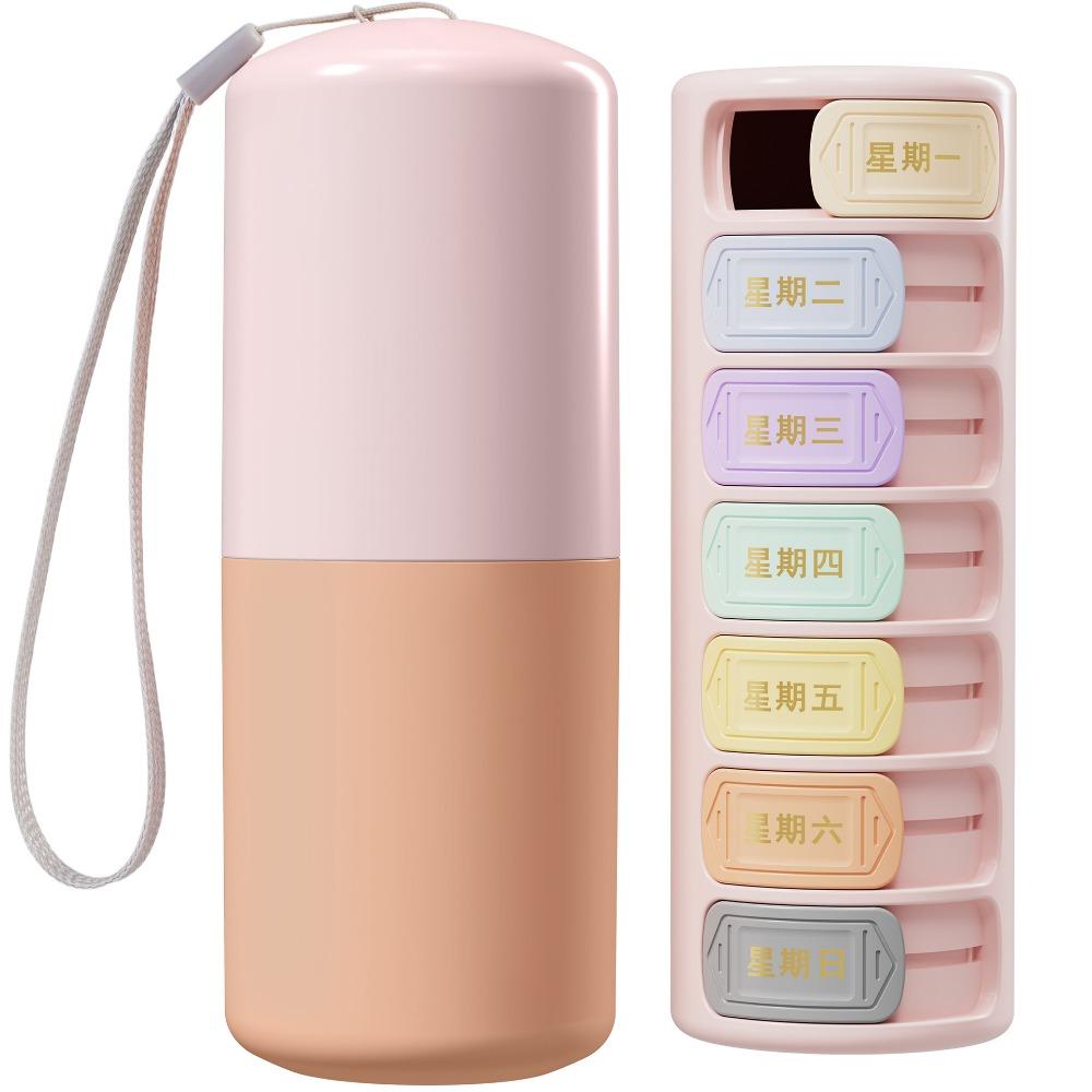Plastic 7 Grids Pill Case Sealed Weekly Pill Box Durable Pills Organizer  for Home