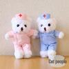 12cm Doctor/Nurse Teddy Bear Graduation Doll with Custom Logo - White Coat Pendant Souvenir