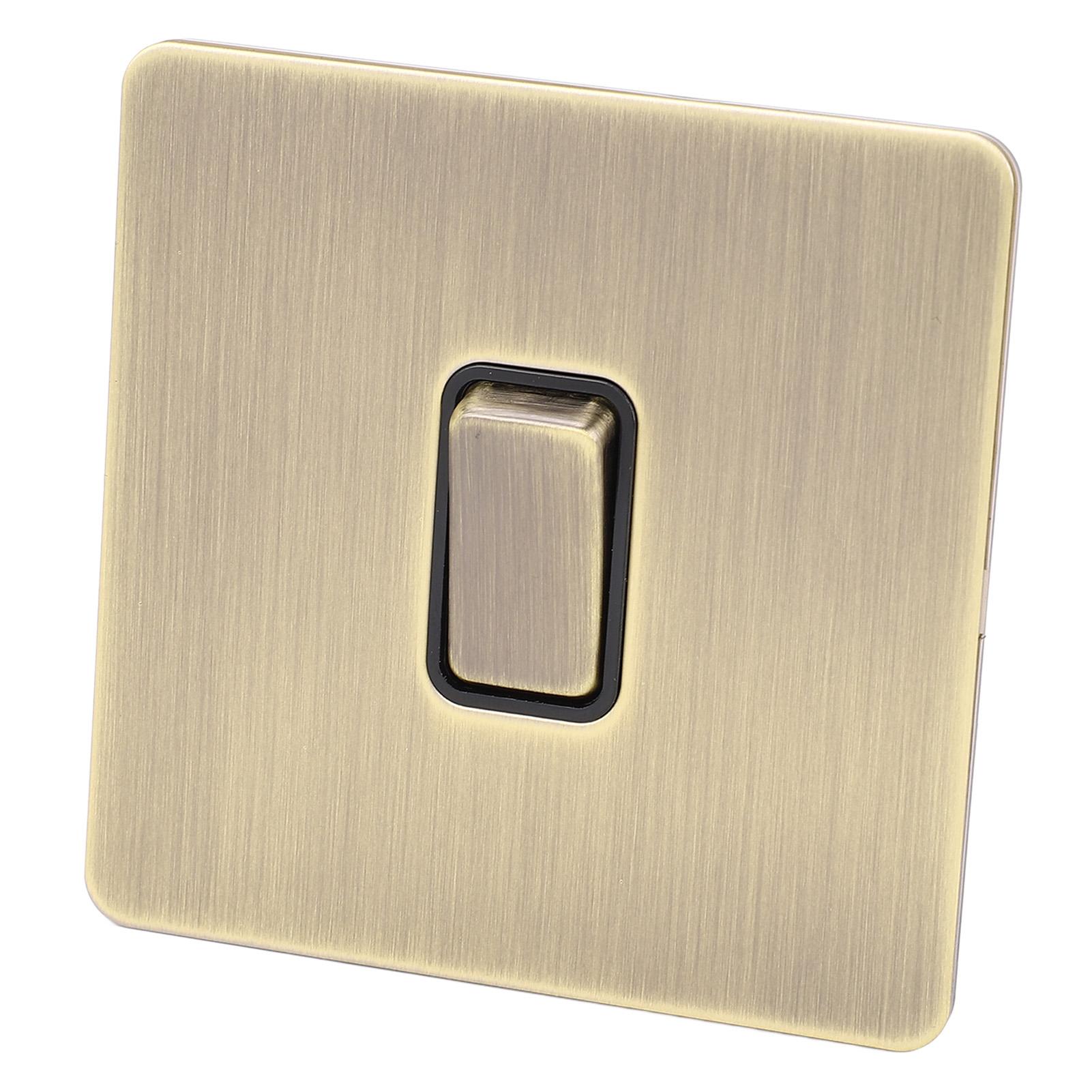 

Настенный тумблер одинарный открытый рокер двойное управление AC250V квадратный край античная латунь нержавеющий