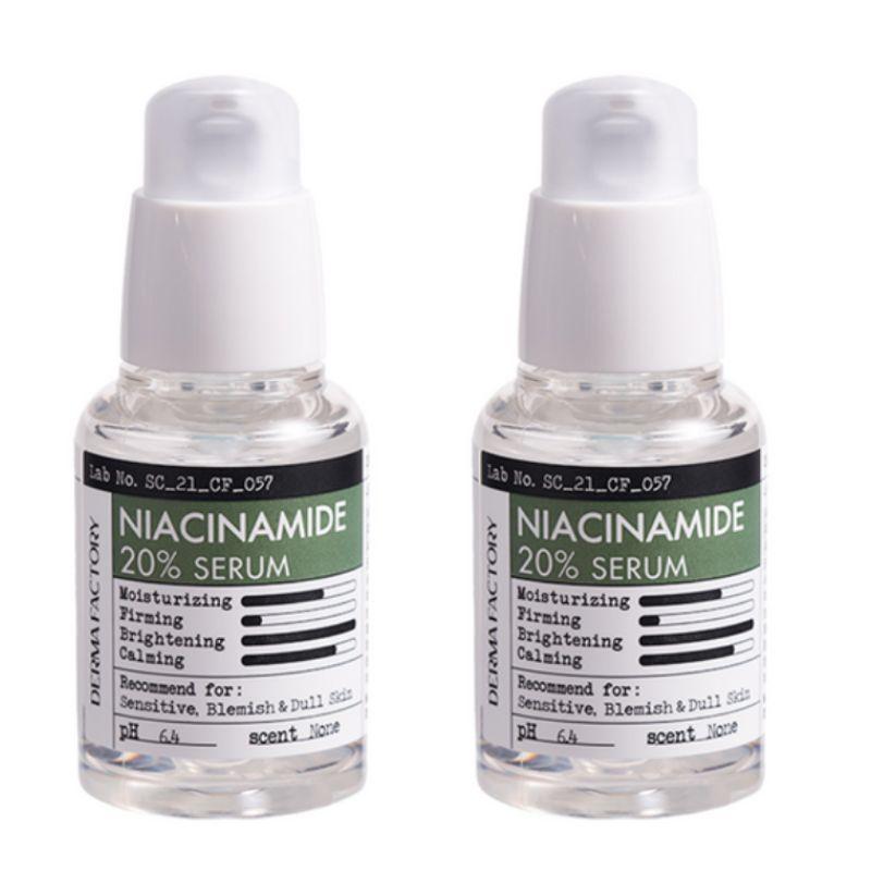 Derma Factory Niacinamide 20% Serum Brightening & Pore Care Anti-Dark Spot Face Serum 30ml × 2