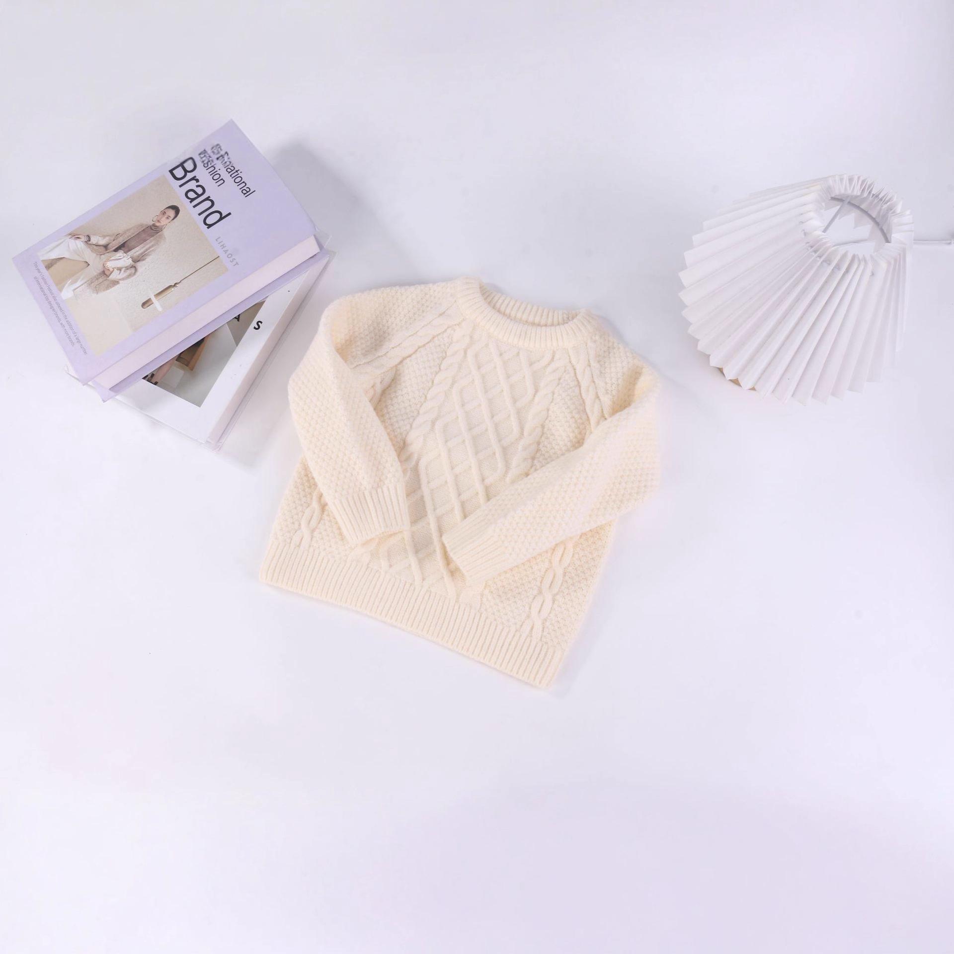 

2025 Winter Children s Light Luxury Knit Pullover Sweater 110 червоний