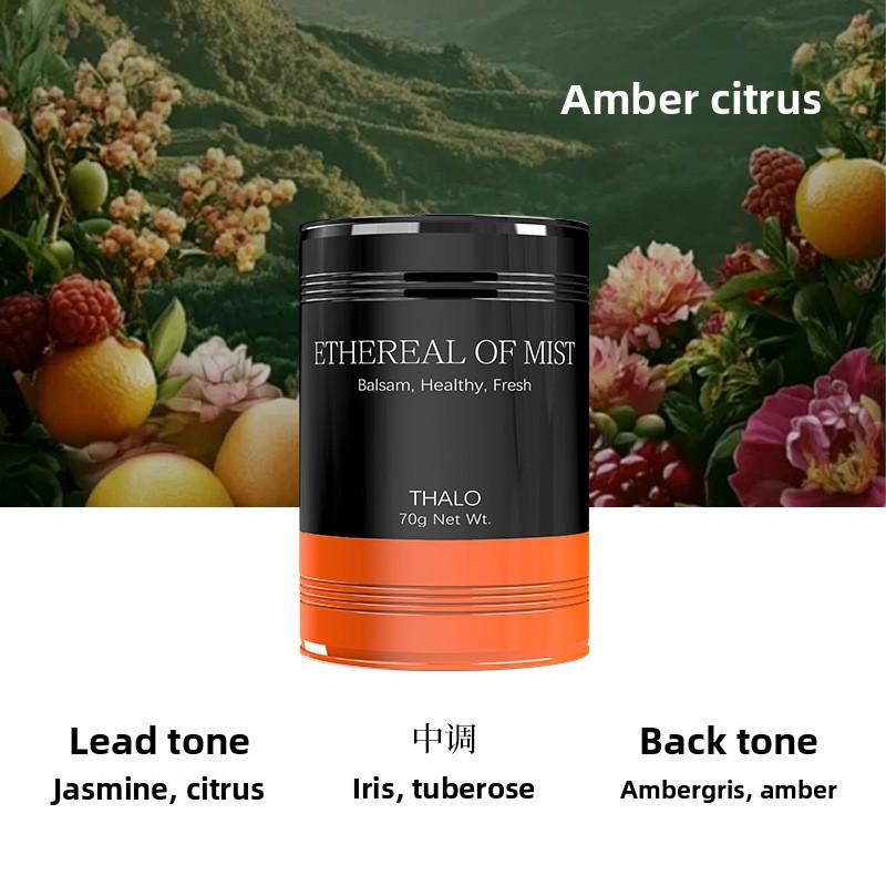 

Высококачественный твердый парфюм на растительной основе для автомобильной ароматерапии, стойкий аромат и устранение запахов для автомобильных украшений Amber citrus