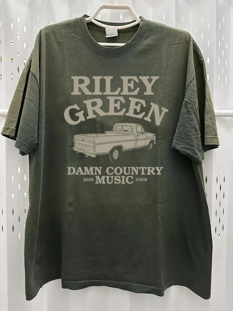 Riley Green Damn Country Music Tour 2025 S bis 5XL Grünes T-Shirt