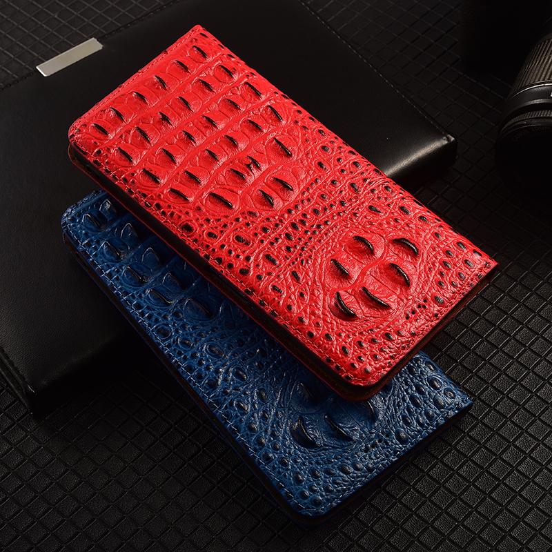 Crocodile Claw Genuine Leather Flip Case for Oneplus 6 6T 7 7T 8 8T 9 9T 9T 10 10T 10T 11 12 12R 13 13T 13R 15 Pro Cover Cases