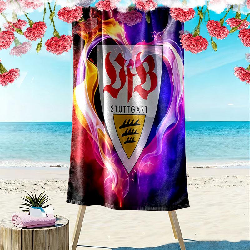 Stuttgart Roots Print Beach Towel, Large Soft Quick Dry Towel for Beach Camping Swimming