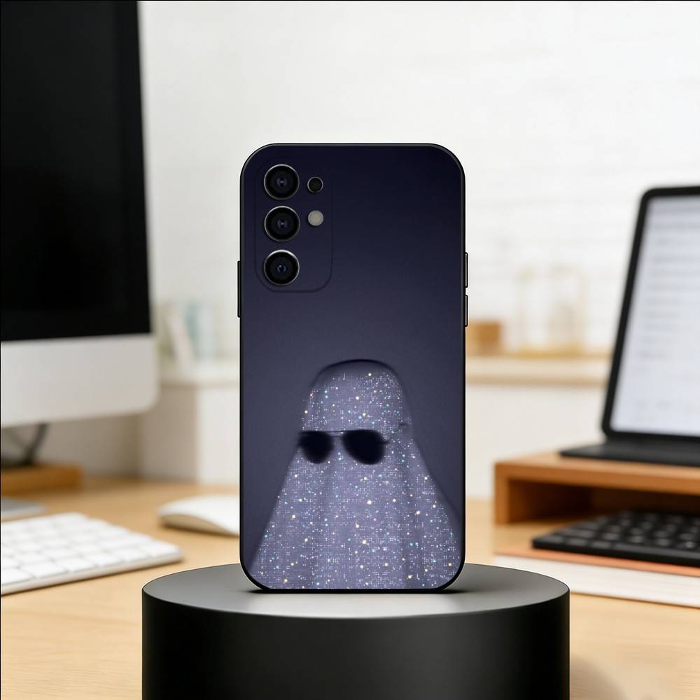 Stardust Ghost Handyhülle Schwarzes Silikon Weich Für Samsung S25,S24,S21,S22,S23,S30,Ultra,S20,Plus,Fe,Lite