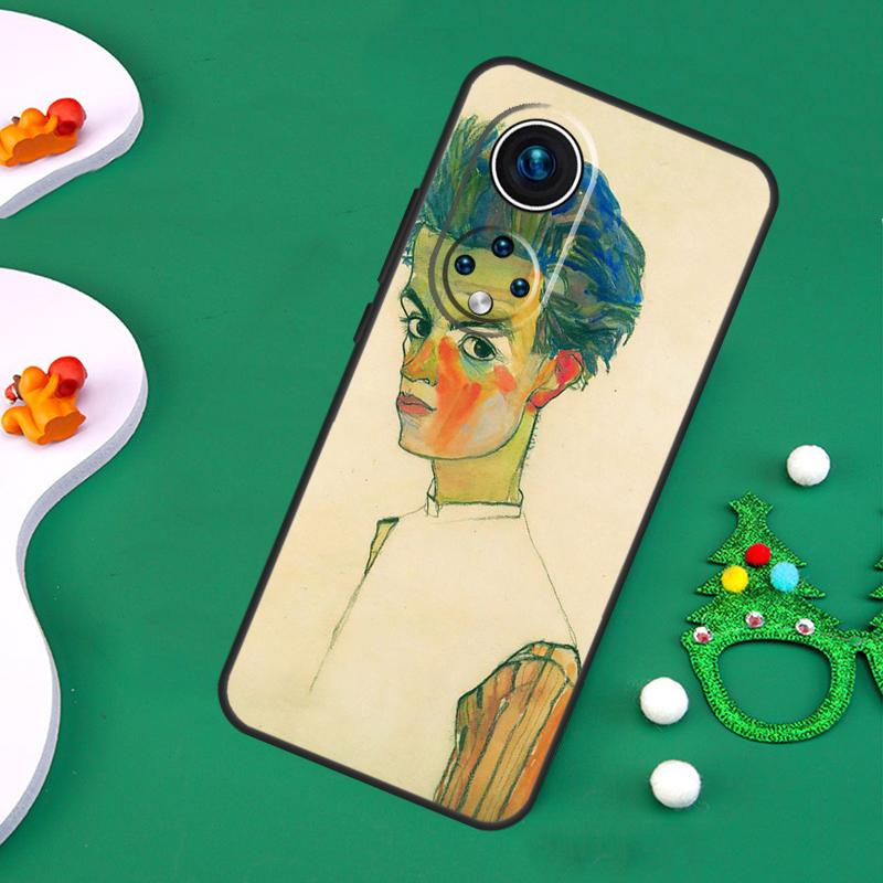 Egon Schiele Case For Honor Magic 7 Pro 6 5 50 70 90 200 Lite X9b X9a X8a X8b X7a X6a X8 X9 X9c Cover