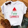 Funny Fruits T Shirt Unisex Fashion Kawaii Banana Print White Tshirt Harajuku Tshirt Short Sleeves Tops Tee Shirt Femme T Shirts