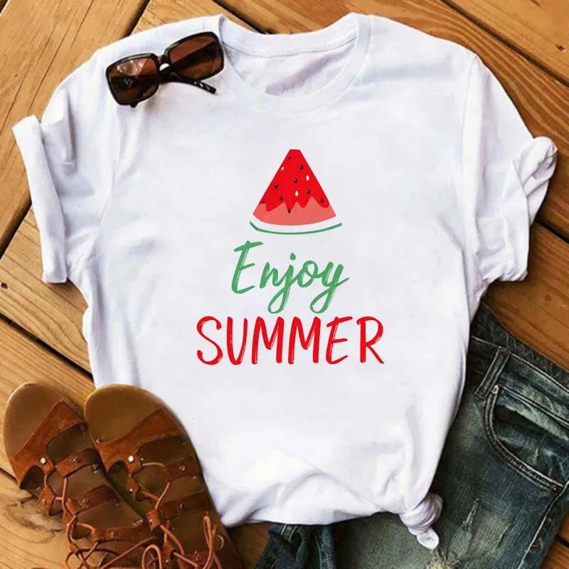 Funny Fruits T Shirt Unisex Fashion Kawaii Banana Print White Tshirt Harajuku Tshirt Short Sleeves Tops Tee Shirt Femme T Shirts