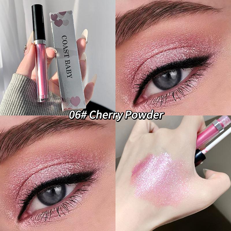 Glitter Liquid Eyeshadow 12-Color Golden Eyeshadow, Brown Glitter Eyeshadow, Eye Glitter Makeup Eyeshadow Stick, Quick- Long-Lasting Eyeshadow
