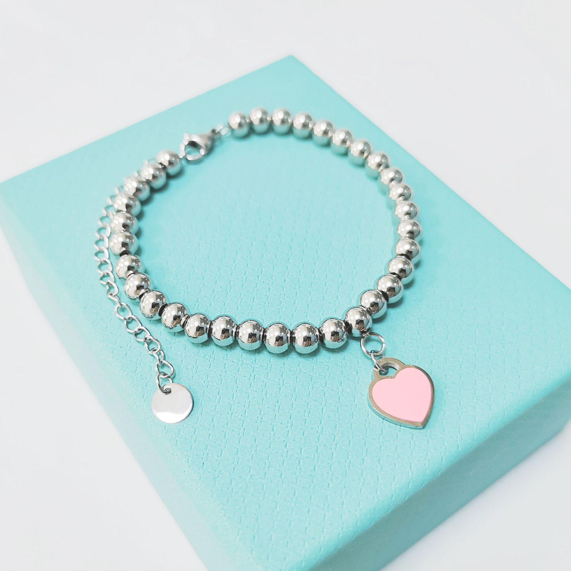 

Браслет Клей Эмаль Любовь Браслет Форма Сердца Универсальный