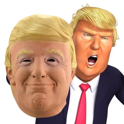 Donald Trump Realistic Celebrity Mask Adult Costume Latex Head Cover American Campaigner Mask Great Halloween Cosplay Party Prop
