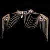 Crystal Tassels Shoulder Body Chain Alloy Fashion Accessory Bridal and Bikini Back Jewelry Wedding Accessory for Bride