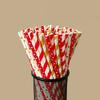 100Pcs Biodegradable Paper Straws Colorful Striped Print Food-Grade Safe Drinking Straws Party Supplies