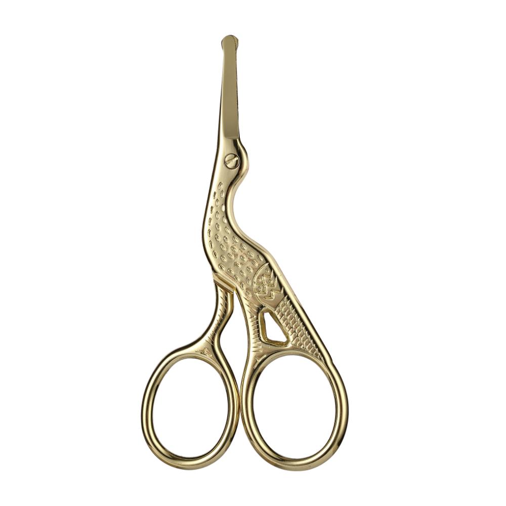 Ciseaux à poils de nez à tête ronde en acier inoxydable, ciseaux à sourcils, poils de nez, barbe, poils d'oreilles, ciseaux à sourcils en acier inoxydable, ciseaux à cheveux pour hommes et femmes