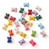 Fork Shaped Spacer Beads Enamel Painted Acrylic Charms for DIY Jewelry 5 or 20 Pcs Option
