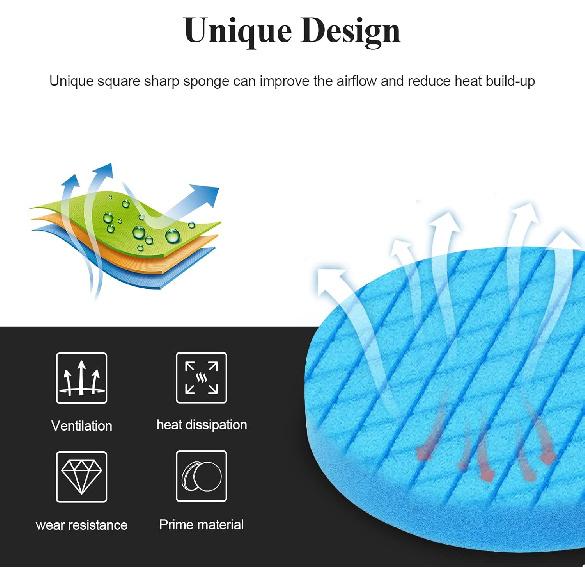 Autolock 5" Buffing Polishing Pads, 6Pcs 5.6Inch 140Mm Face For 5 Inch Backing Plate Compound Buffing Sponge And Woolen Pads Cutting Polishing Pad