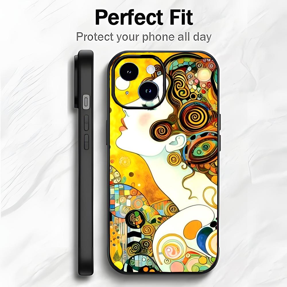 

Retro Golden Abstract Art G-Gustav Klimt Phone Case Phone Case Soft Packaging Lightweight For iPhone17 16 15 14 13ProMax iphone17air