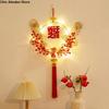 Led Light FU Wreath Garland Three-dimensional FU Character New Year's Blessing Wreath Durable Multi-purpose