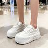 Ugly Cute Big-headed Bread Shoes Women's Autumn New Versatile Thick-soled Heightening with Wide-leg Sports and Leisure Board Shoes