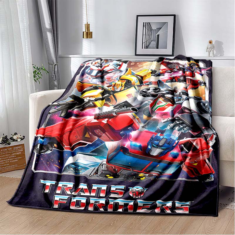 Cartoon T-Transformers Autobots Soft Flannel Blanket for Beds Bedroom Sofa Picnic,Throw Blanket for Cover Outdoor Leisure Gift