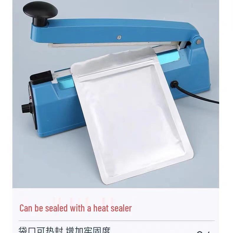 Thickened Aluminum Foil Zipper Bag: Flat Bottom, Moisture & Light-Proof, Self-Sealing for Tea & Food Storage