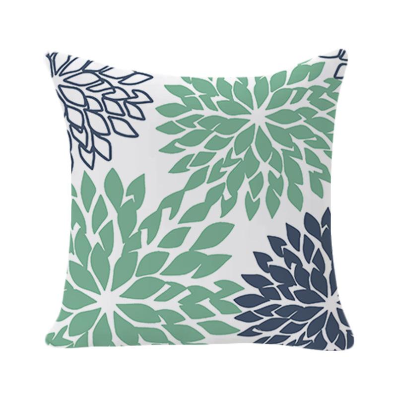 Einfacher geometrischer Druck Kissenbezug Abstraktes florales Wohnzimmer Sofa Kissenbezug